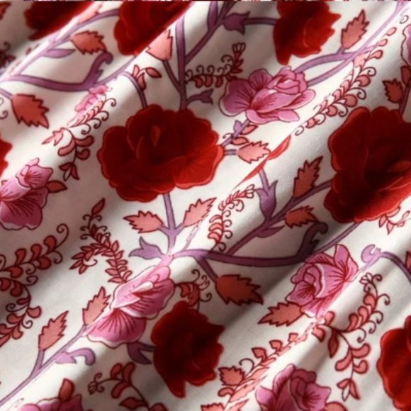 Rose Charm Boho Floral Print Midi Skirt - Picture 12 of 15